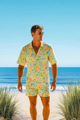 LG FASHION Men Printed Multicolor Night Suit Set