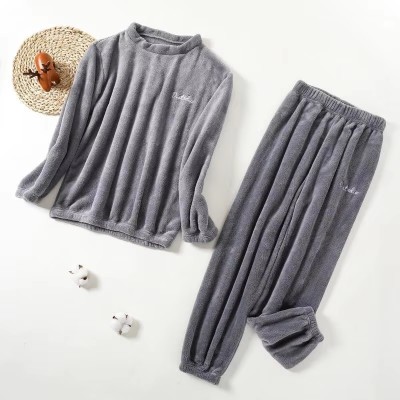 Stem Rope Women Solid Grey Night Suit Set