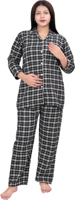 NACNO Women Printed Green Shirt & Pyjama set
