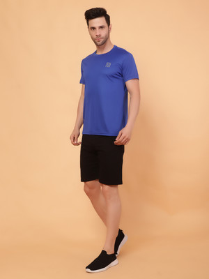 Timyka Men Solid Multicolor Top & Shorts Set