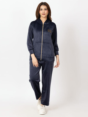 US Trendz Women Solid Blue Night Suit Set