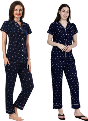NAYRA AYRA Women Printed Multicolor Night Suit Set