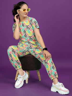 HouseOfCommon Women Printed Multicolor Night Suit Set