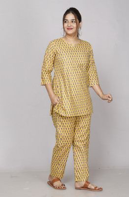 PALCHHA Women Floral Print Pink Top & Pyjama Set