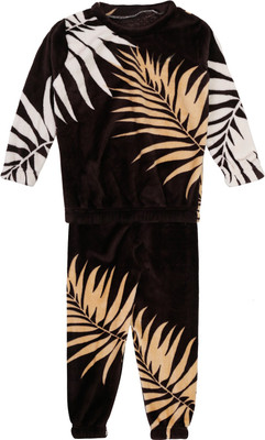 Klotthe Girls Printed Multicolor Night Suit Set