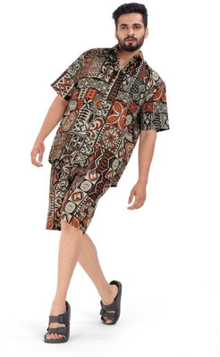 METRONAUT Men Printed Multicolor Night Suit Set