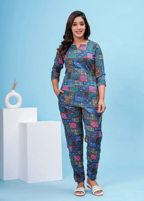 EMPIRE STYLE Women Floral Print Multicolor Top & Pyjama Set