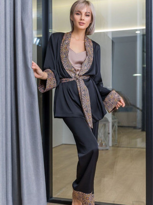 For You For Me Women Solid Black Night Suit Set