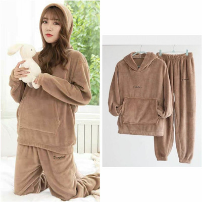 Lugo Women Solid Brown Night Suit Set