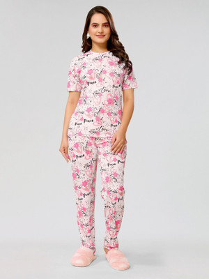 HouseOfCommon Women Printed Multicolor Night Suit Set