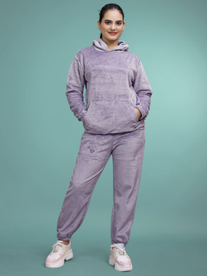 SAKARMAA Women Solid Purple Top & Pyjama Set