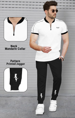 TRIPR Men Solid Multicolor Night Suit Set