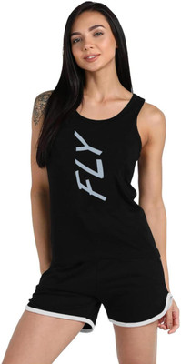 THE BLAZZE Women Printed Black Top & Shorts Set