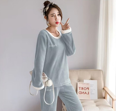 Lugo Women Solid Blue Night Suit Set