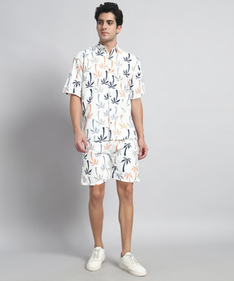 Christy World Men Self Design Multicolor Night Suit Set