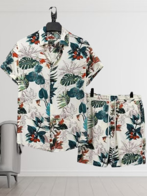 Varni Creation Men Printed Multicolor Night Suit Set
