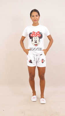 Kashtbhnjan Women Printed White Night Suit Set