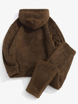 Sheisha Women Solid Brown Night Suit Set