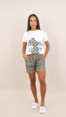 Kashtbhnjan Women Printed Grey Night Suit Set