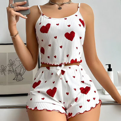 RAMYAPOOJA Women Printed Red Top & Shorts Set