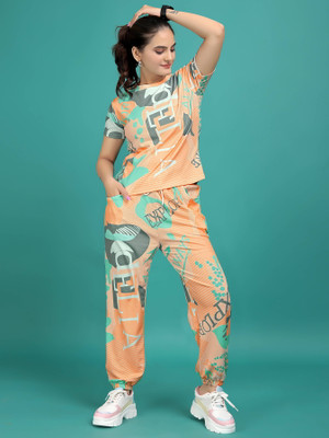 SAKARMAA Women Printed Multicolor Top & Pyjama Set