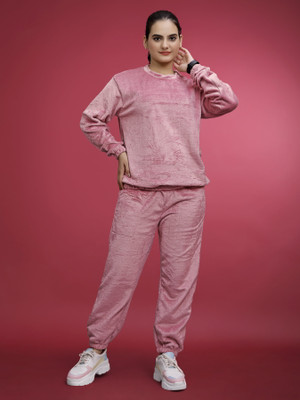 SAKARMAA Women Solid Purple Top & Pyjama Set