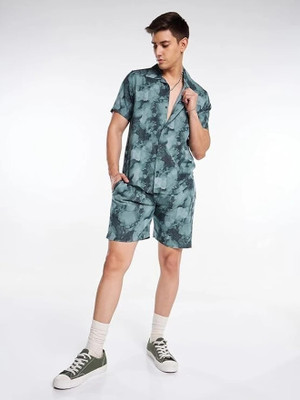 MUMIN Men Printed Multicolor Shirt & Pyjama set