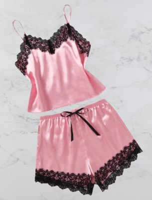 NIGHTGIRL Women Solid Pink Top & Shorts Set