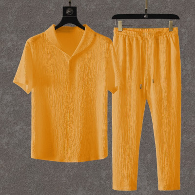 INDICLUB Men & Women Solid Yellow Top & Pyjama Set
