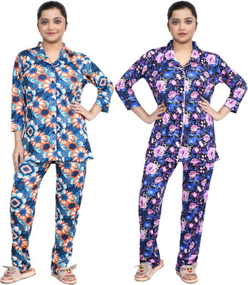 RAPL BHARAT Women Printed Multicolor Night Suit Set