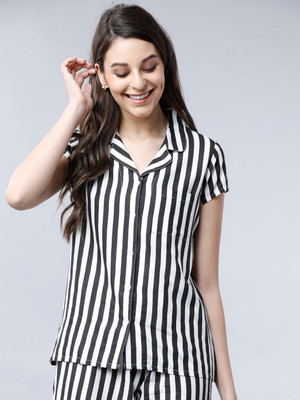 Tokyo Talkies Women Printed Lounge Wear Multicolor Shirt