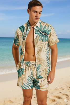 GLORI STAR Men Printed Multicolor Night Suit Set