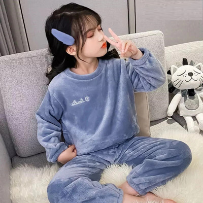 Mistimist Boys & Girls Solid Blue Night Suit Set