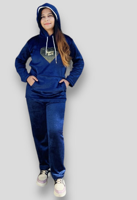 charvneet Women Applique Blue Night Suit Set