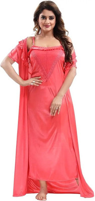 TASN Women Nighty Set(Red)