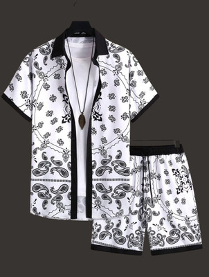 LEMZODIC Men Printed Multicolor Night Suit Set