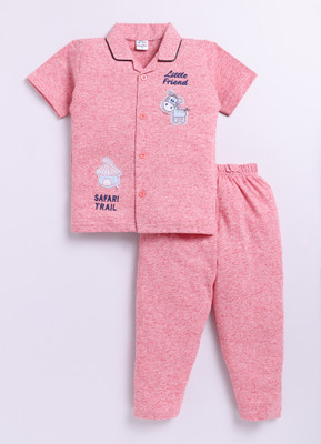 GEMINI LABEL Boys Printed Red Night Suit Set