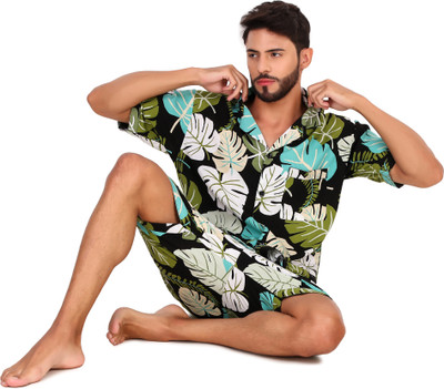 Bella Babe by SK Men Printed Multicolor Night Suit Set