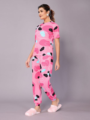 HouseOfCommon Women Printed Multicolor Night Suit Set