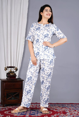 RAMBAAN CREATION Women Printed Multicolor Night Suit Set