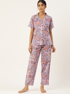 VSR TRENDS Women Printed Multicolor Night Suit Set