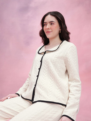 Dressberry Women Printed White Night Suit Set