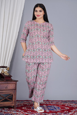 SAYANG Women Printed Multicolor Top & Pyjama Set
