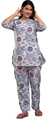 SAYANG Women Printed Multicolor Night Suit Set