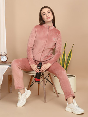 SWEET DREAMS Women Solid Pink Top & Pyjama Set