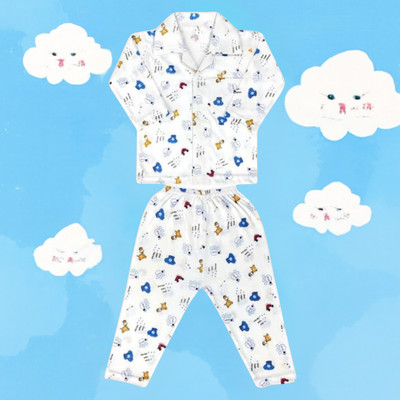 Lala Maneet Baby Boys & Baby Girls Printed Multicolor Night Suit Set