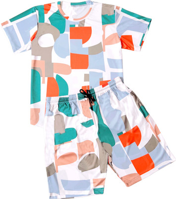 SANTENTERPRISE Women Printed Multicolor Night Suit Set