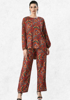 METRONAUT Women Printed Multicolor Night Suit Set