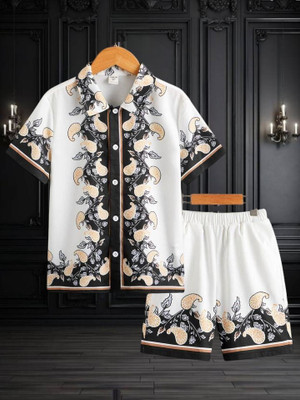 LEMZODIC Men Printed Multicolor Night Suit Set