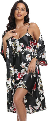 TASN Women Nighty Set(Black)